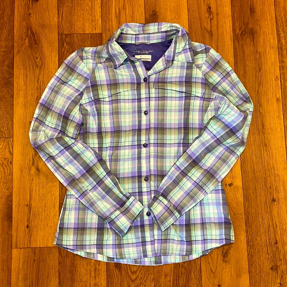 Columbia plaid button up